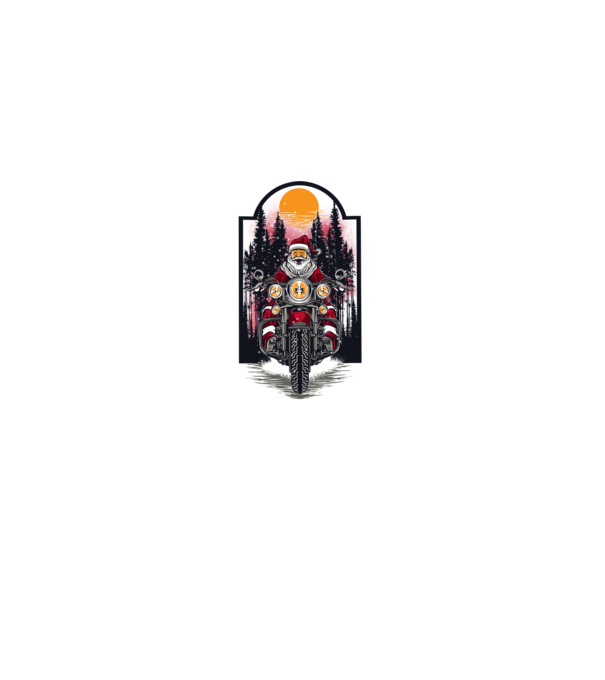 Motor santa model gri pe tricou