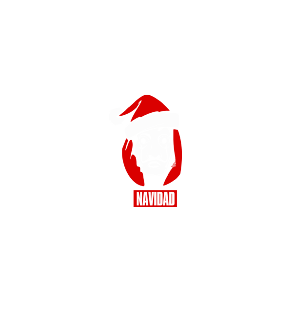 feliz navidad merry christmas money heist model negru pe tricou