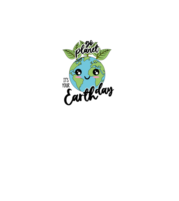 Go planet its your earth day model alb pe tricou