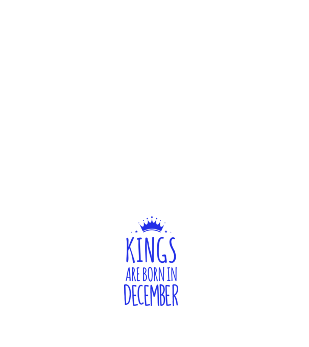 Kings are born in - December model negru pe tricou