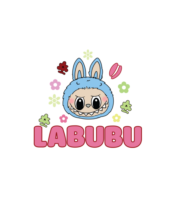 Labubu model nisipiu pe tricou