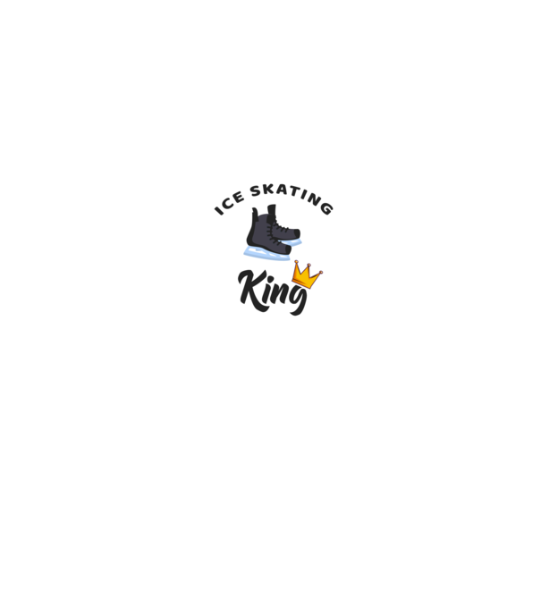 Ice skatin King model negru pe tricou