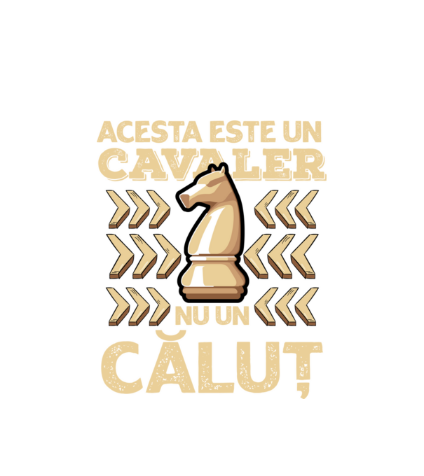 Acesta este un cavaler, nu un căluț model alb pe tricou
