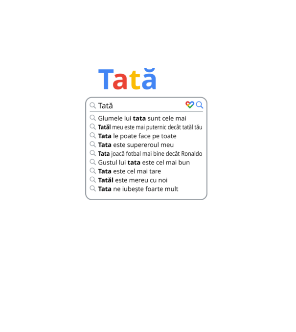 căutare Google Tată model turcoaz pe tricou