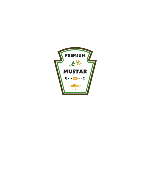 muștar premium - calitate model gri pe tricou