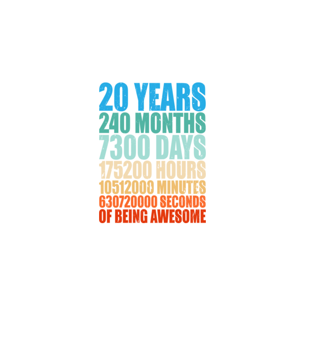 20 years of being awesome model negru pe tricou