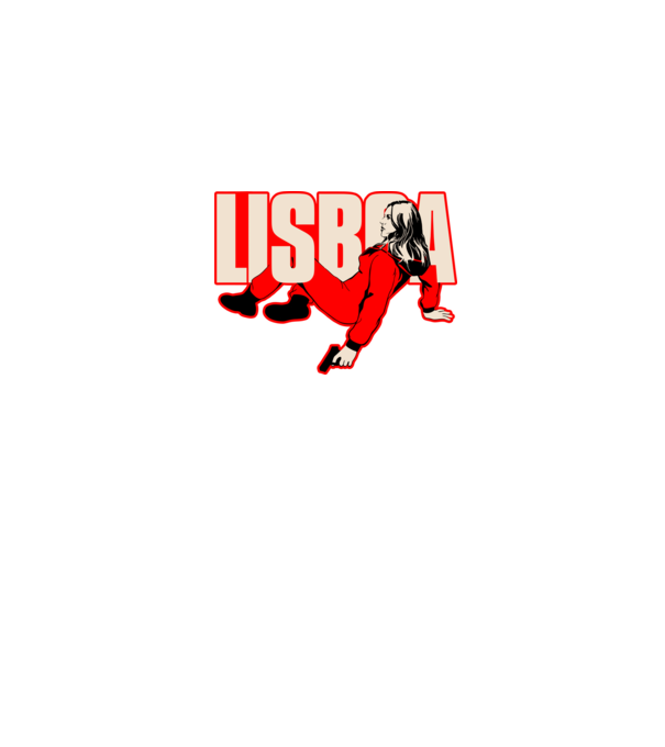 lisboa la casa de papel model negru pe tricou