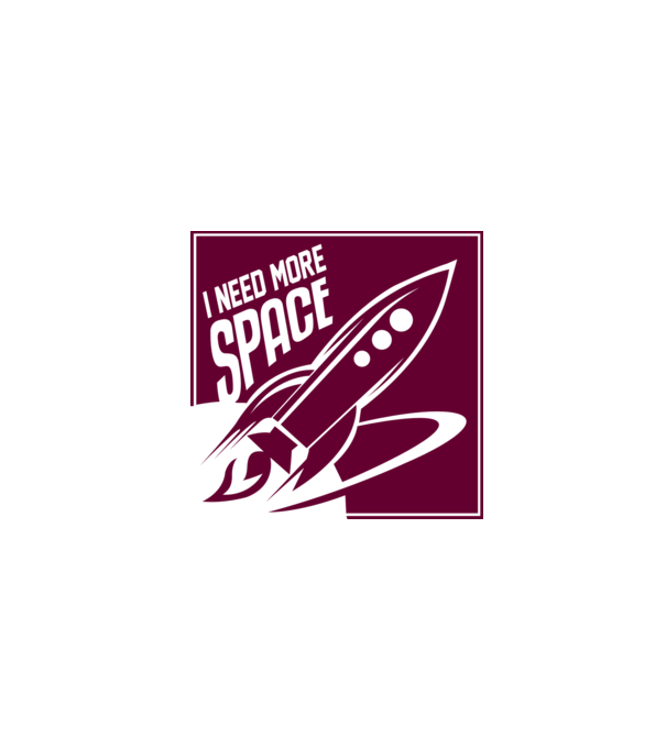 more space model alb pe tricou