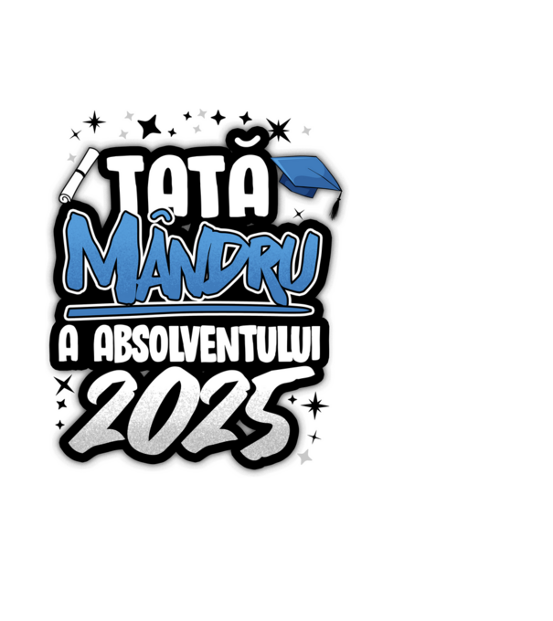 Tată MÂNDRU a absolventului model negru pe tricou