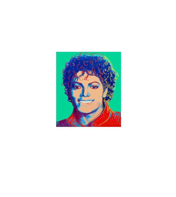 Micheal Jackson Art model alb pe tricou