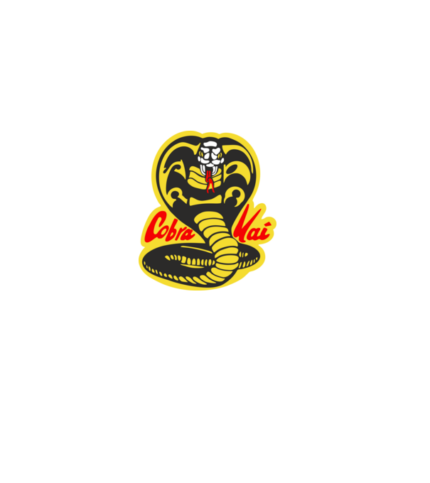 cobra kai logo model negru pe tricou