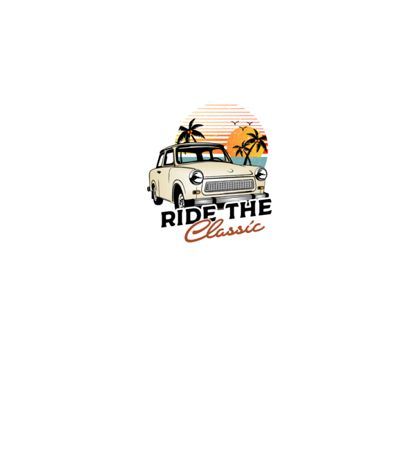 Trabant Ride The Classic model negru pe tricou