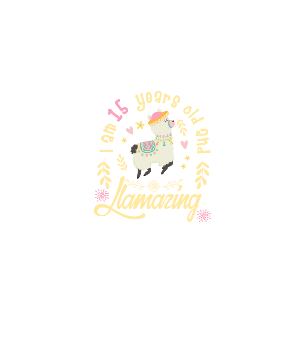 Birthday Llamazing 15 years old model negru pe tricou
