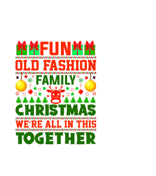 fun old fashion family christmas model alb pe tricou