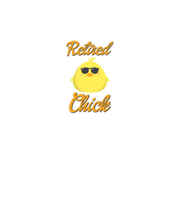 Retired chick model alb pe tricou