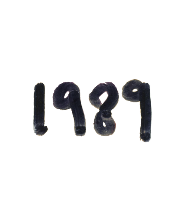 Taylor Swift 1989 text model alb pe tricou