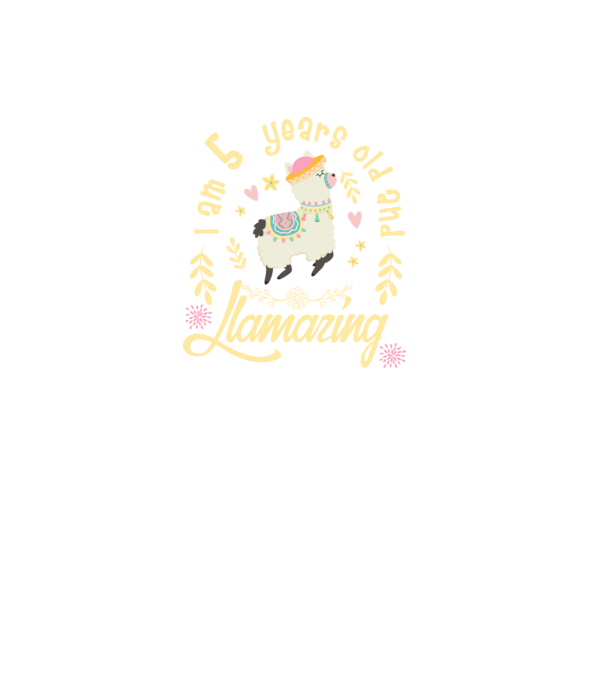 Birthday Llamazing 5 years old model negru pe tricou