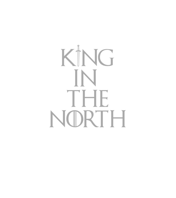 King in the North model negru pe tricou