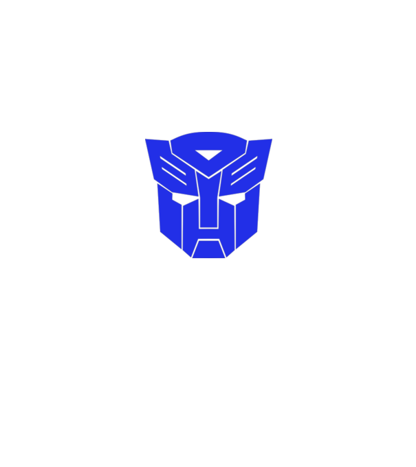 Autobot model alb pe tricou