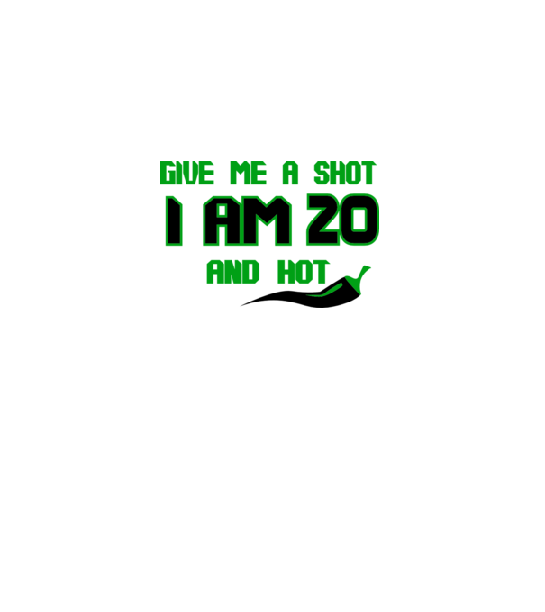 Give me a shot - 20 model gri pe tricou