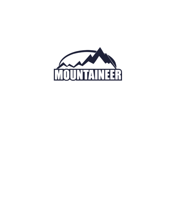 mountaineer model alb pe tricou