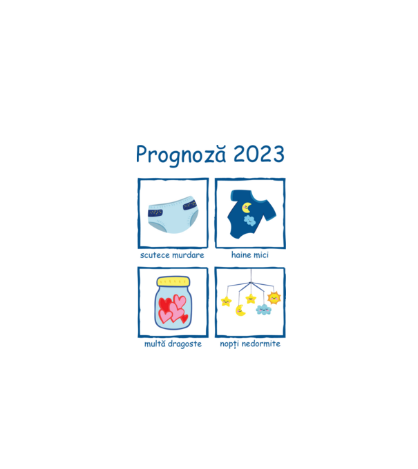 Prognoză 2023 model alb pe tricou