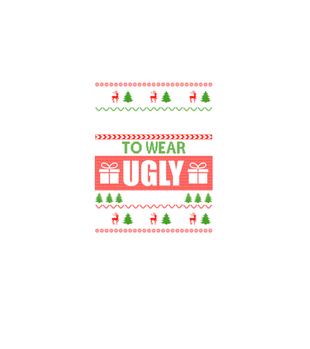 Too Cute for ugly sweater model negru pe tricou