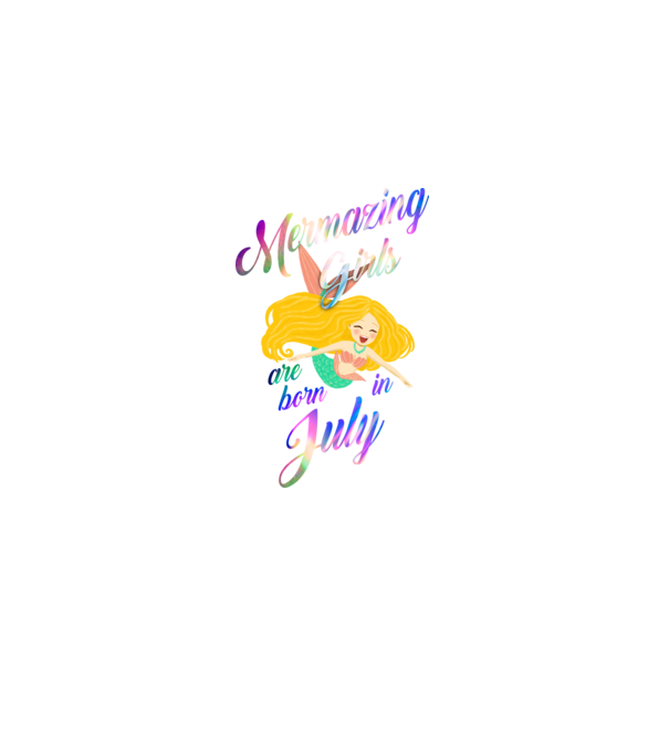 Mermazing girls are born july model negru pe tricou