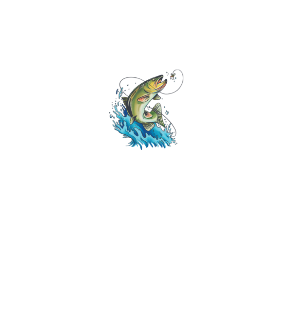 Fish model alb pe tricou
