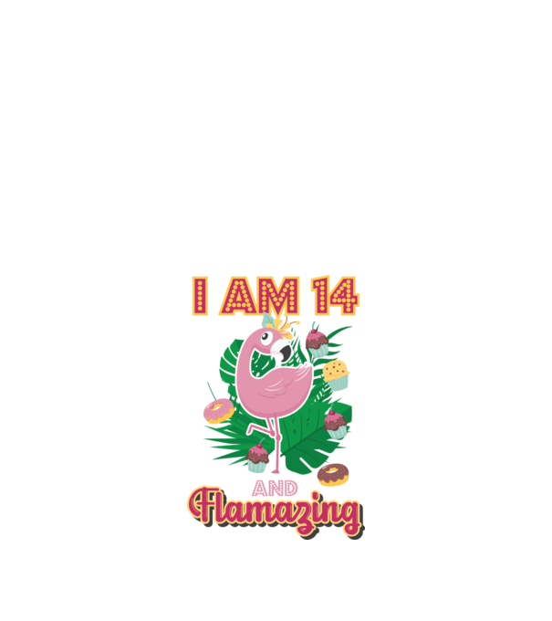 FLAMAZING Birthday 14 Years old model alb pe tricou