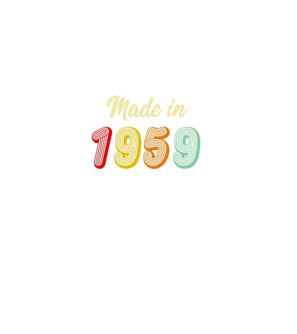 made in 1959 retro model negru pe tricou