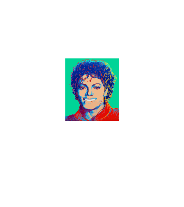 Micheal Jackson Art model alb pe tricou