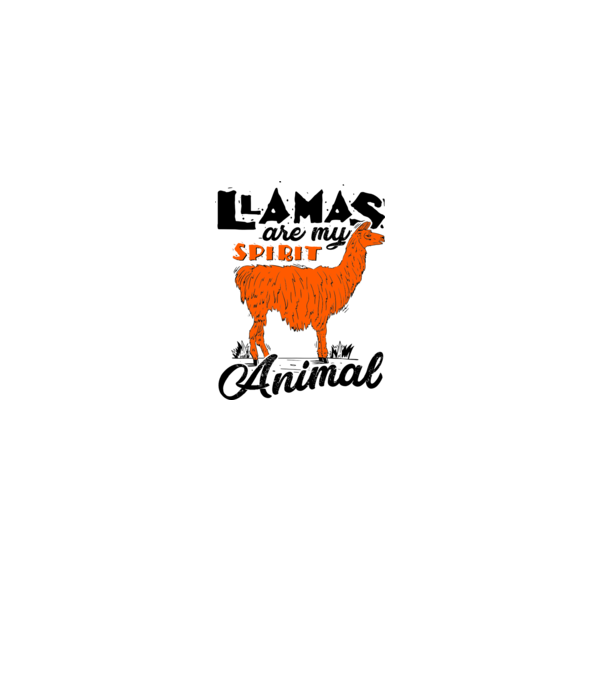 Llamas are my spirit animal model alb pe tricou