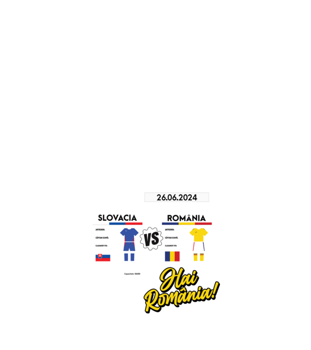 SLO-ROU euro 2024 calendar model alb pe tricou
