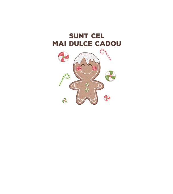 Sunt cel mai dulce cadou model gri pe tricou