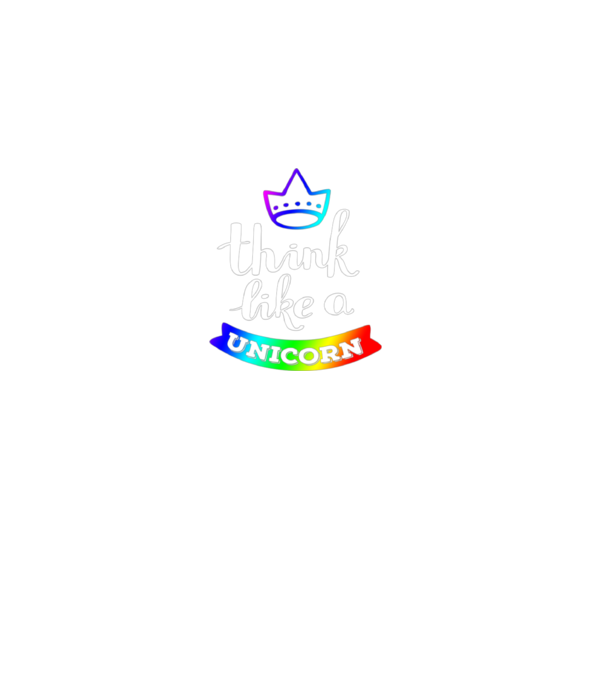 I think like a UNICORN model negru pe tricou