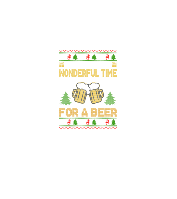 Wonderful time for a beer model negru pe tricou
