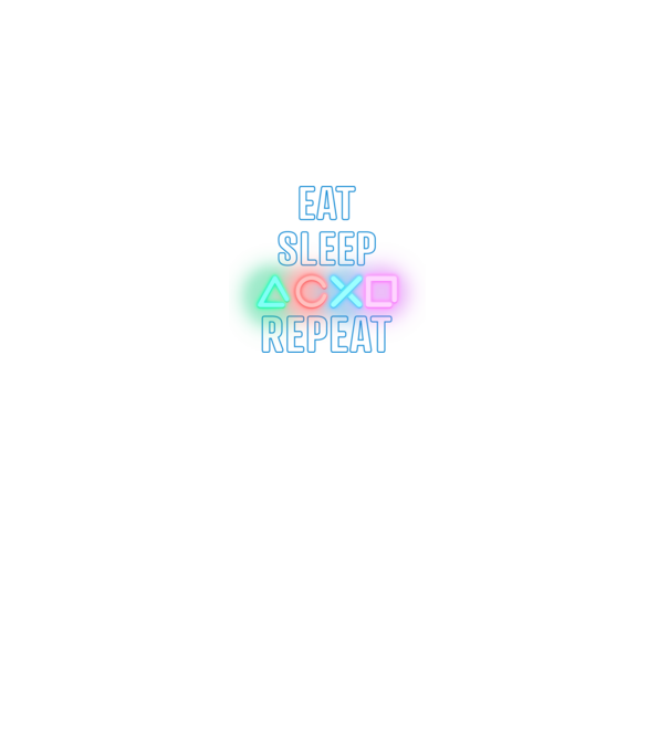 Eat sleep PS model negru pe tricou