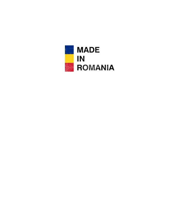made in romania model alb pe tricou