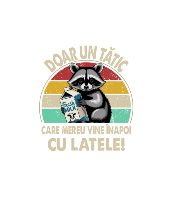 Retro Apa aki visszajött a tejjel RO model alb pe tricou