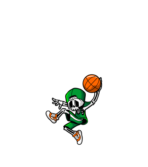 Basketbone model negru pe tricou