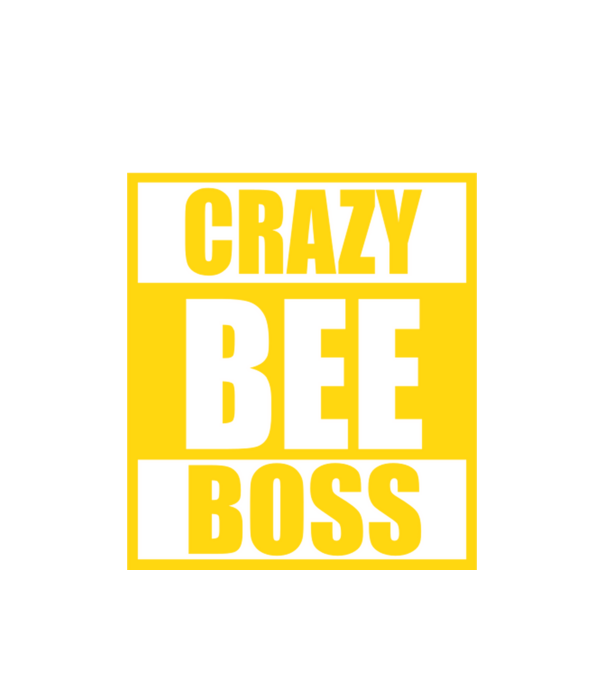 Crazy bee boss model alb pe tricou