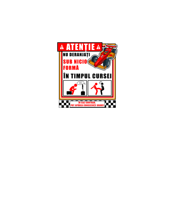 atenție model negru pe tricou