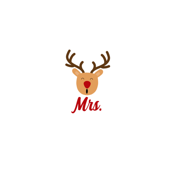 Mrs Reindeer christmas couple model gri pe tricou