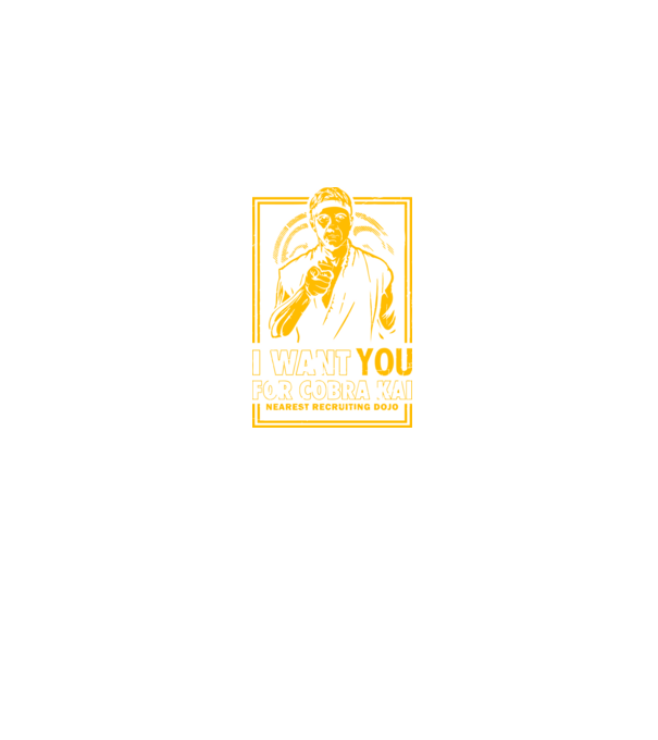 I want you cobra kai model albastru jeanși pe tricou