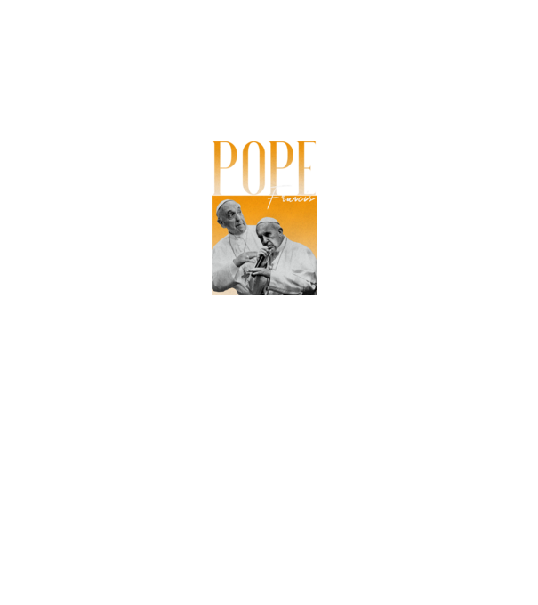 Pope Frances 90s poster model gri pe tricou