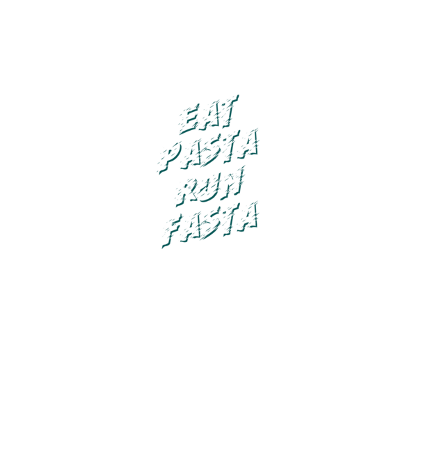 eat pasta run fasta model turcoaz pe tricou