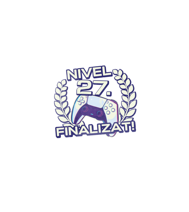 Nivel 27 finalizat! model negru pe tricou