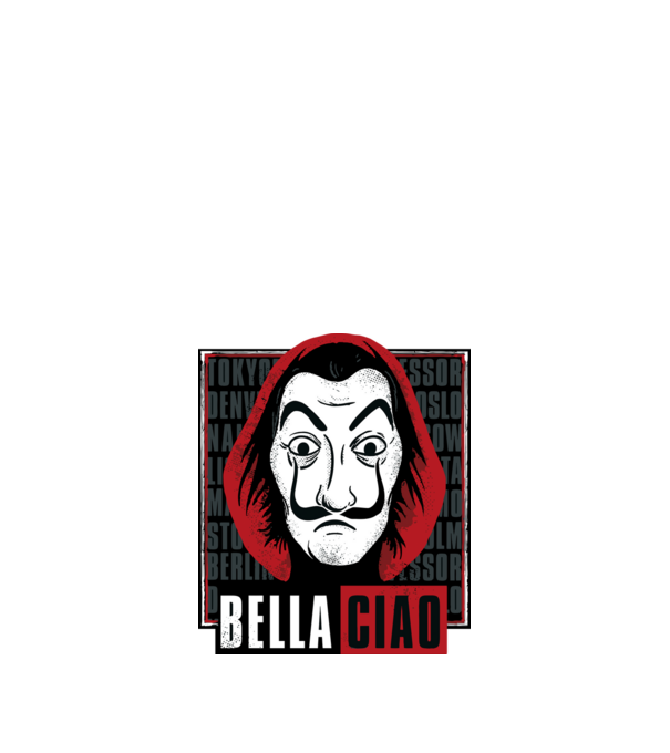 bella ciao dali model negru pe tricou