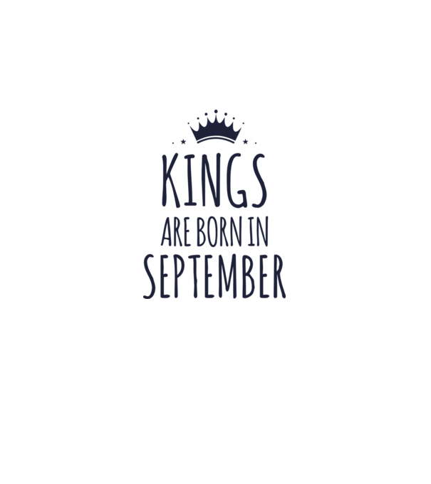 Kings are born in - September model albastru jeanși pe tricou